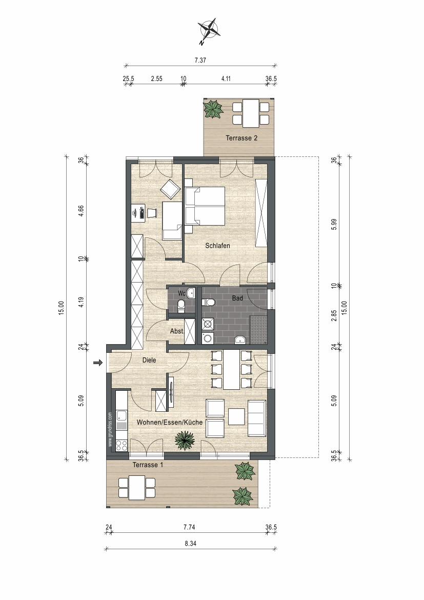 Grundriss | Erdgeschosswohnung