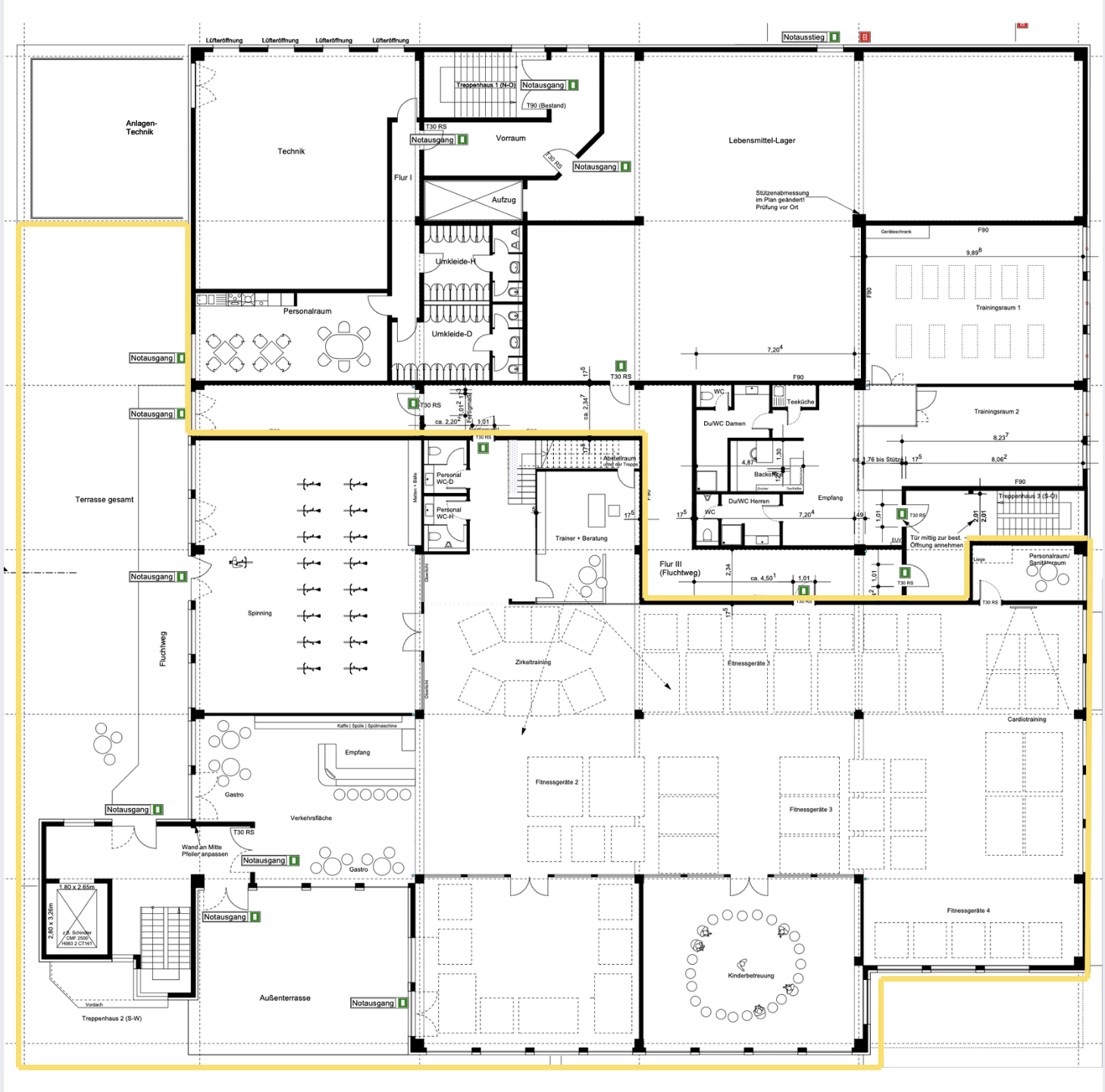 1. Obergeschoss | Fitnessflächen