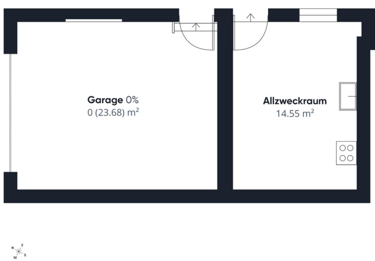 Grundriss Garage:Allzweckraum